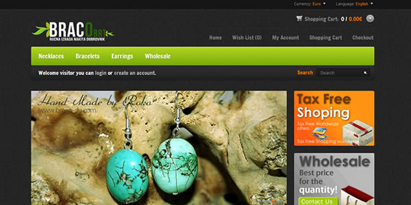 Ručna izrada i prodaja nakita od tirkiza i koralja Braco OBRT Dubrovnik.